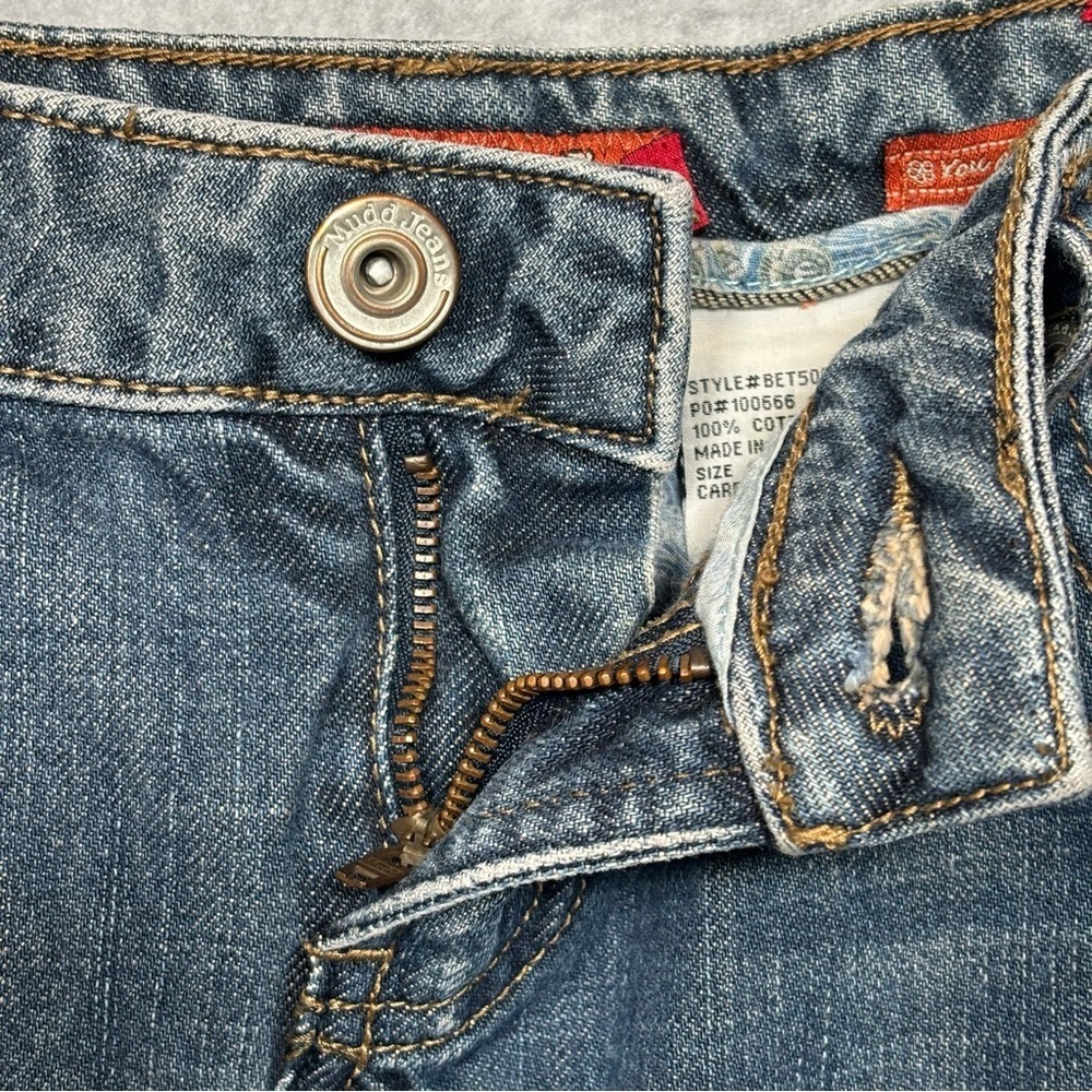 Mudd Vintage Y2K Blue Jean Denim Above the Knee Skirt-Juniors Size 11 - Picture 3 of 6